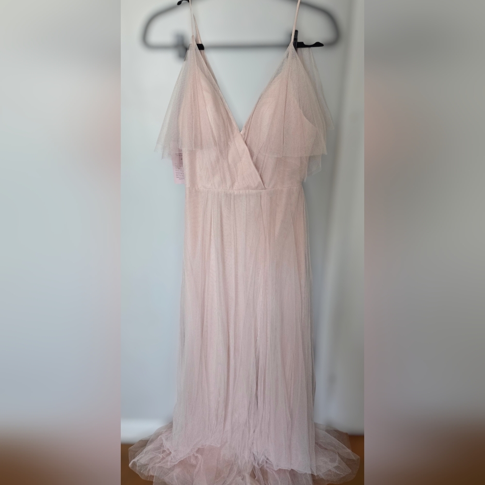 Jenny Yoo Soft Pink Maxi Dress